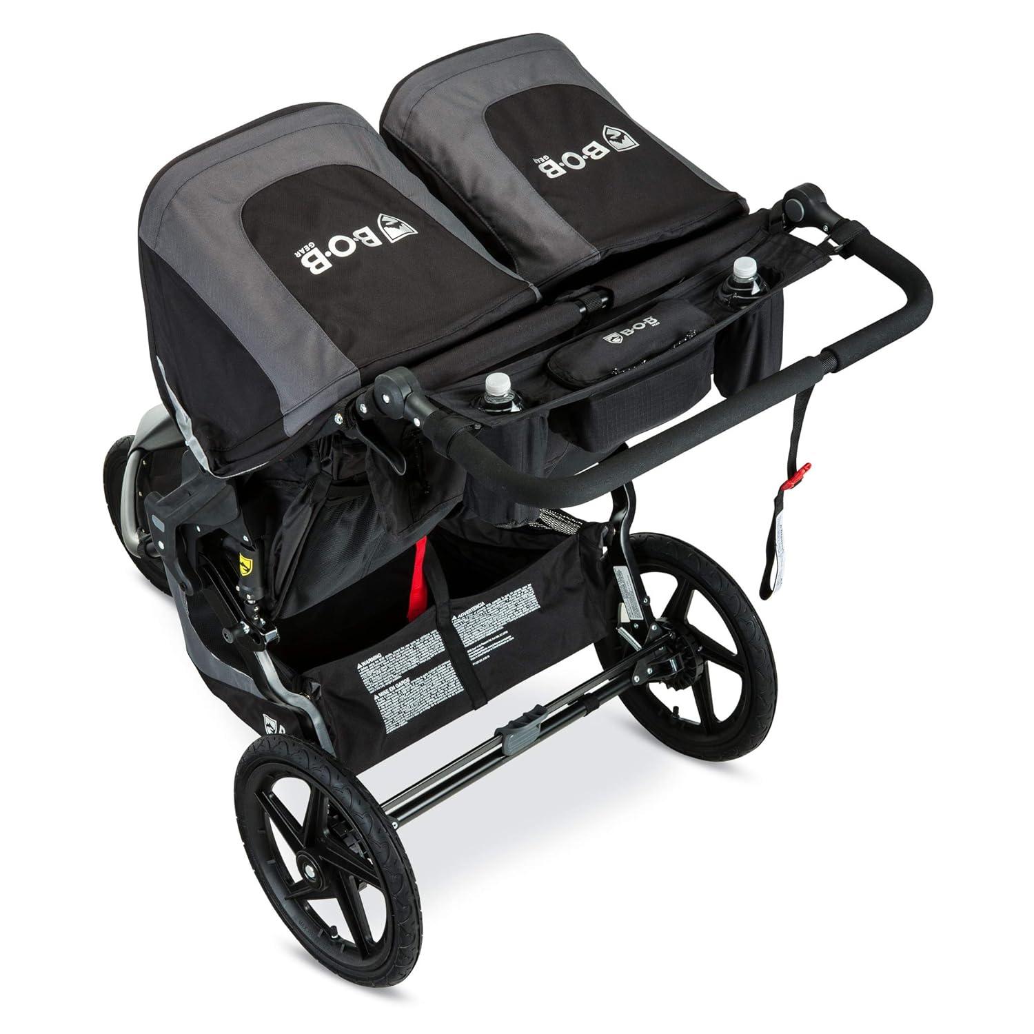 imageBOB Gear Deluxe Handlebar Console with Tire Pump for Single Jogging Strollers Black1 Piece