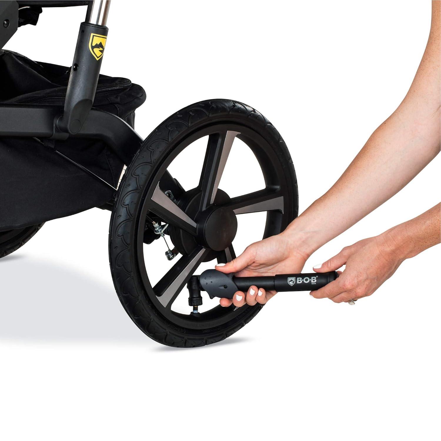 imageBOB Gear Deluxe Handlebar Console with Tire Pump for Single Jogging Strollers Black2 Piece Set