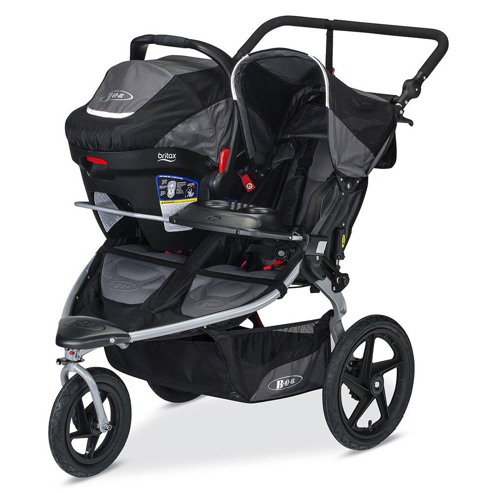 imageBOB Gear Duallie Jogging Stroller Infant Car Seats Adapter for Chicco Branded Car SeatsBritax