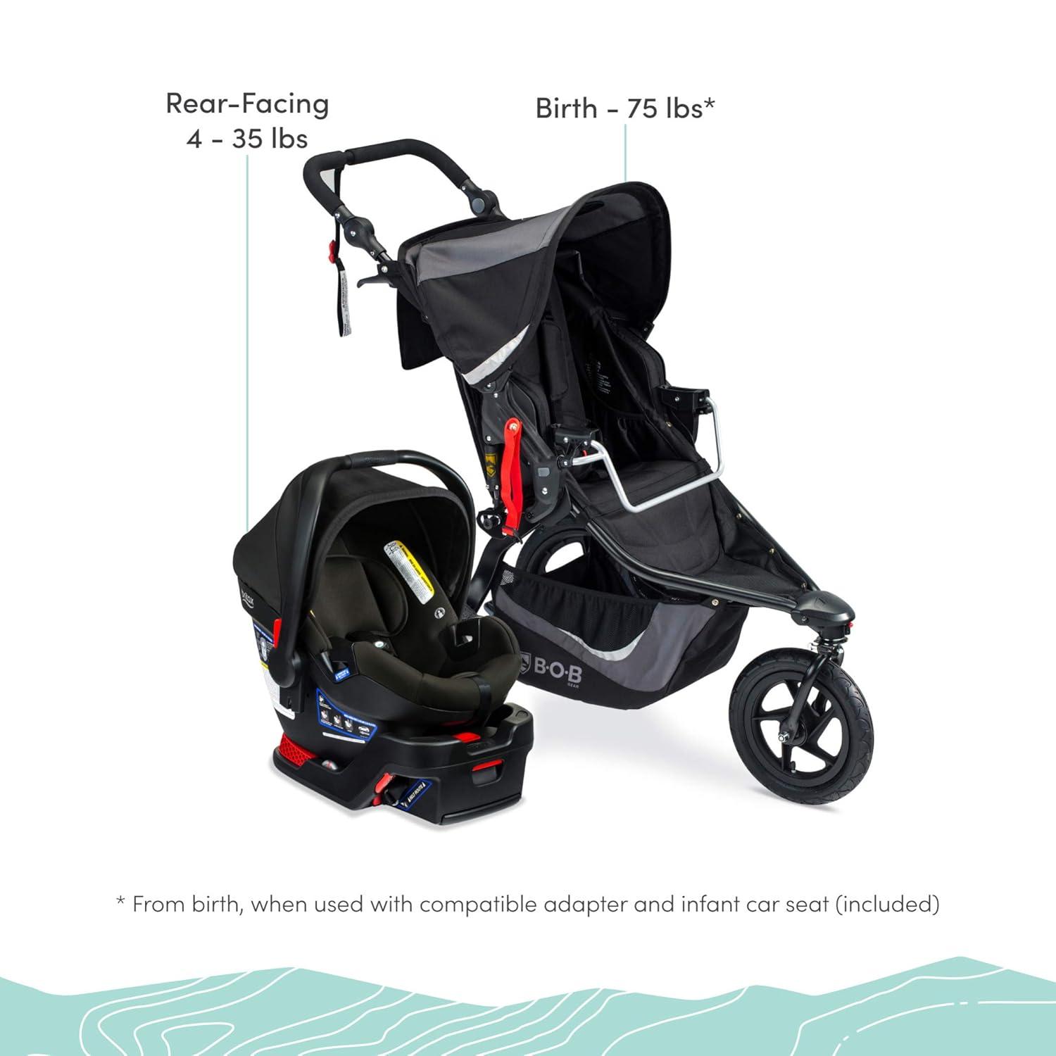 imageBOB Gear Revolution Flex 30 Travel System with BSafe Gen2 Infant Car Seat Graphite Black