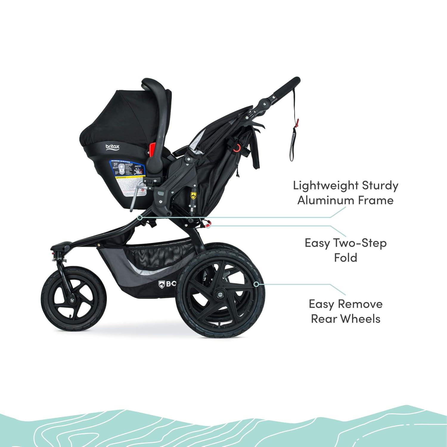 imageBOB Gear Revolution Flex 30 Travel System with BSafe Gen2 Infant Car Seat Graphite Black