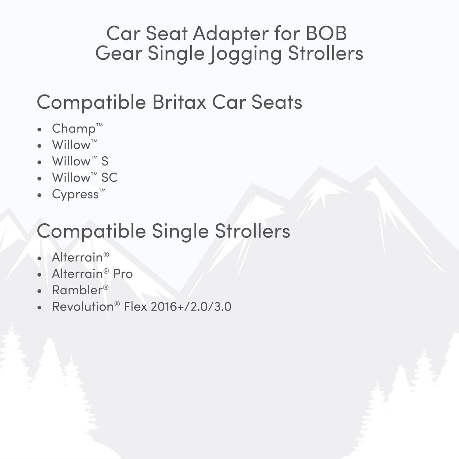 imageBOB Gear Single Jogging Stroller Adapter for Graco Infant Car SeatsGrey